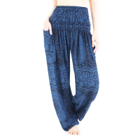 Harembroek Medium Mono Mandala blauw